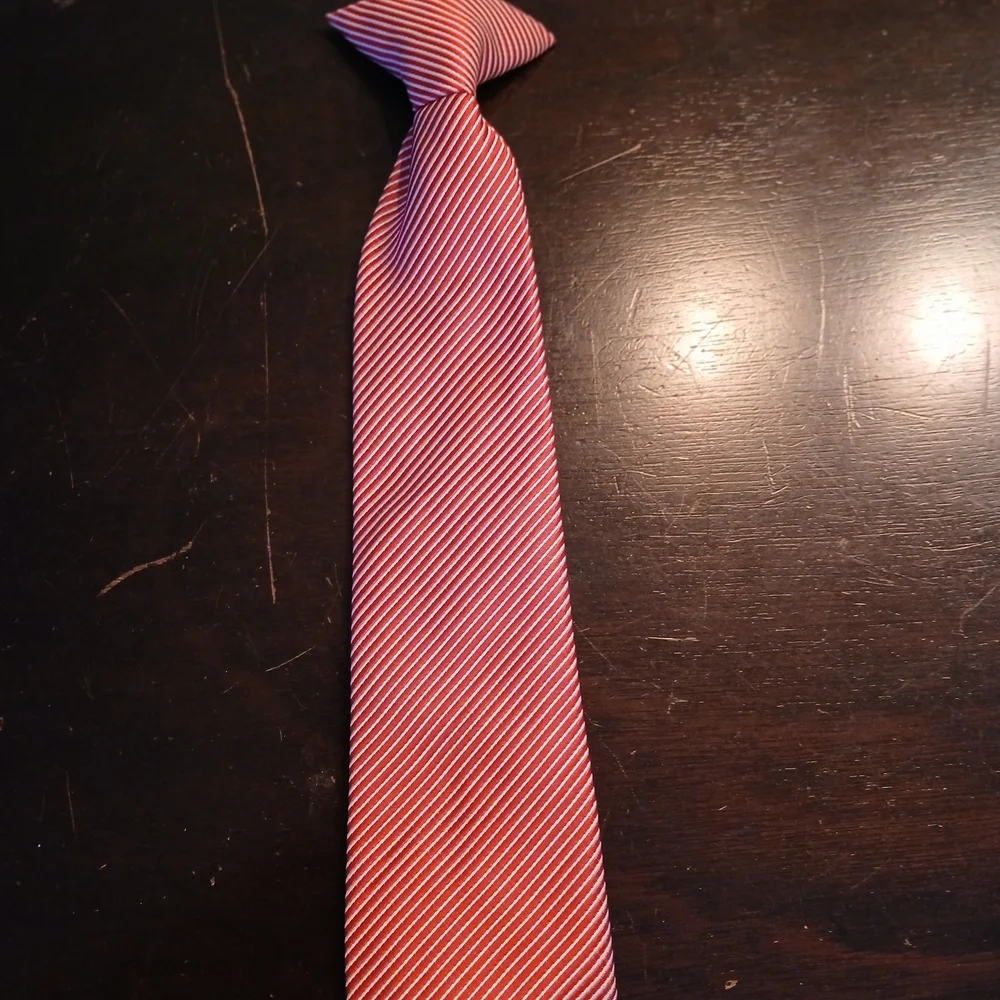 George Red Striped Men's Tie